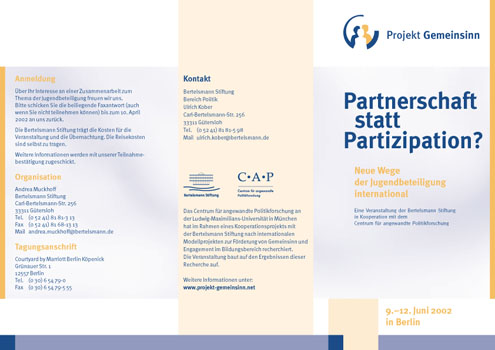 Falter, Partnerschaft statt Partizipation, Aussenseite